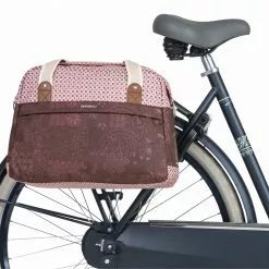 Sacoche Arrière Basil Boheme Rouge 18l -Casques vélo Soldes basil boheme carry all single bike bag 18l red 5