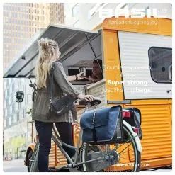 Sacoches Basil Bleues Imperméable 35l -Casques vélo Soldes basil forte double bicycle bag 35 liter blue black 5