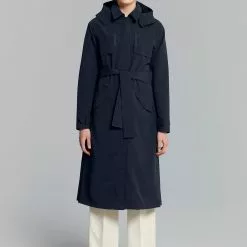 Trench Basil Mosse Femme 13 Trench Basil Mosse Femme -Casques vélo Soldes basil mosse bicycle rain trenchcoat women blue 4