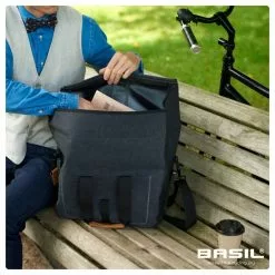 Sacoche Arrière Imperméable Basil 20 L 9 Sacoche Arrière Imperméable Basil 20 L -Casques vélo Soldes basil urban dry business fietstas 20 liter dark gr 4