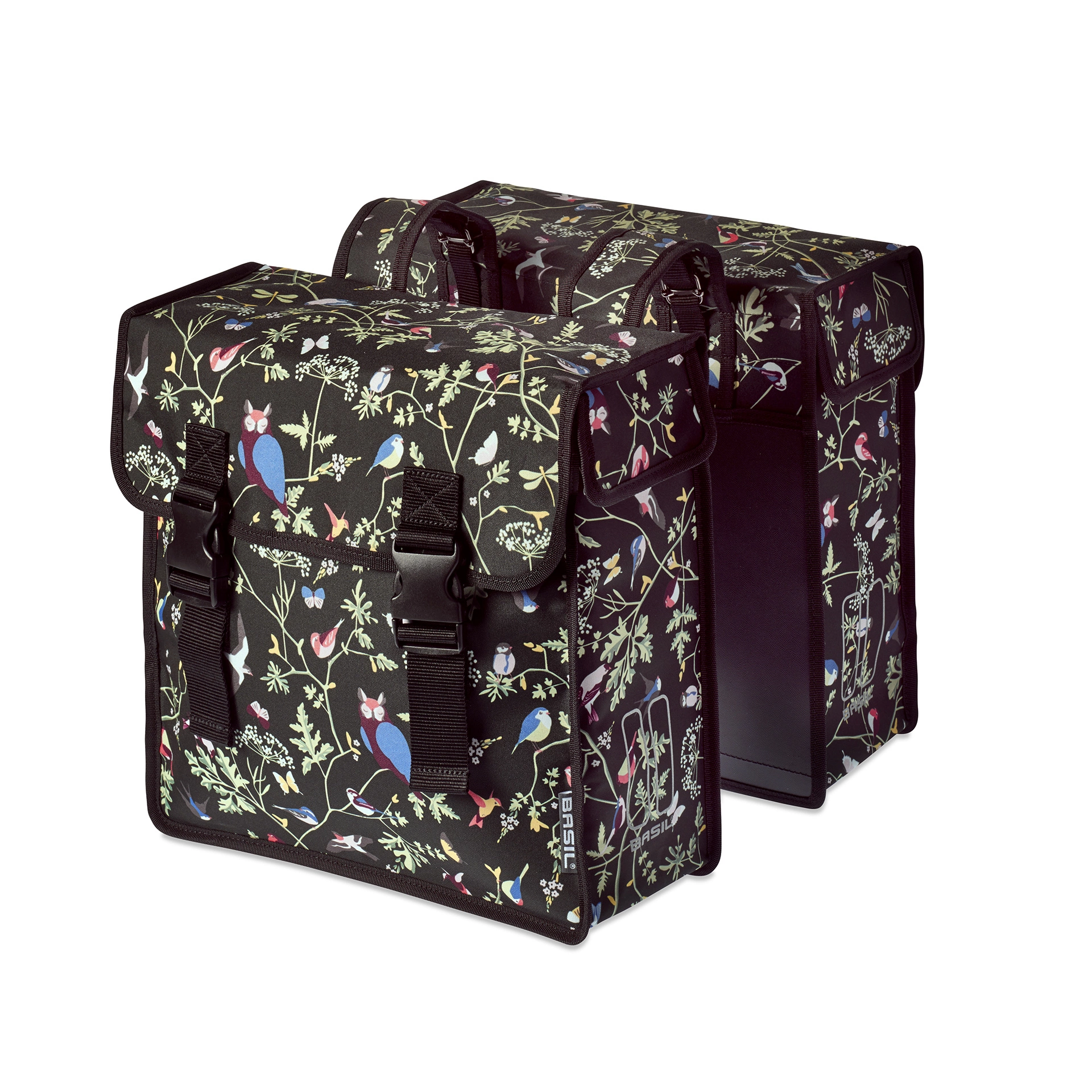 BASIL Sacoches Wanderlust Noir/Fleurs 35 L 1 BASIL Sacoches Wanderlust Noir/Fleurs 35 L