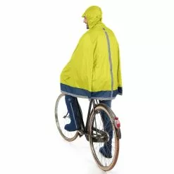 Tucano Urbano Cape De Pluie Vélo Garibaldina -Casques vélo Soldes cape de pluie garibaldina jaune fluo vu derriere