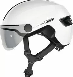 Casque Abus HUD-Y ACE Visière -Casques vélo Soldes casque abus visiere retractable blanc