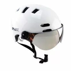 Casque Vélo Urbain à Visière (écran Fumé) 0380 Optimiz 17 Casque Vélo Urbain à Visière (écran Fumé) 0380 Optimiz -Casques vélo Soldes casque velo lunettes integrees blanc optimiz