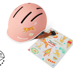 Casque Vélo Thousand Junior (5-11ans) -Casques vélo Soldes casque velo thousand enfant junior rose stickers