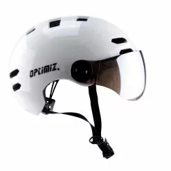 Casque Vélo Urbain à Visière (écran Fumé) 0380 Optimiz 16 Casque Vélo Urbain à Visière (écran Fumé) 0380 Optimiz -Casques vélo Soldes casque velo urbain a visiere pas cher blanc optimiz