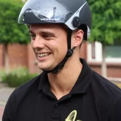 Helmet Casque Avec Visière Et Lumineux Phenix -Casques vélo Soldes casque velo visiere phenix helmet speedbike noir