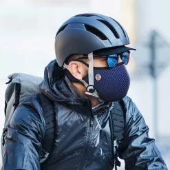 Masque Anti-pollution Frogmask Bleu -Casques vélo Soldes masque antipollution frogmask ffp2 3