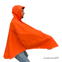 The Peoples Poncho Poncho Vélo Pluie 3.0 -Casques vélo Soldes peoples poncho orange profil