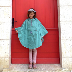 Le Temps Des Grenouilles Poncho De Pluie Vélo ENFANT -Casques vélo Soldes poncho de pluie enfant velo impermeable