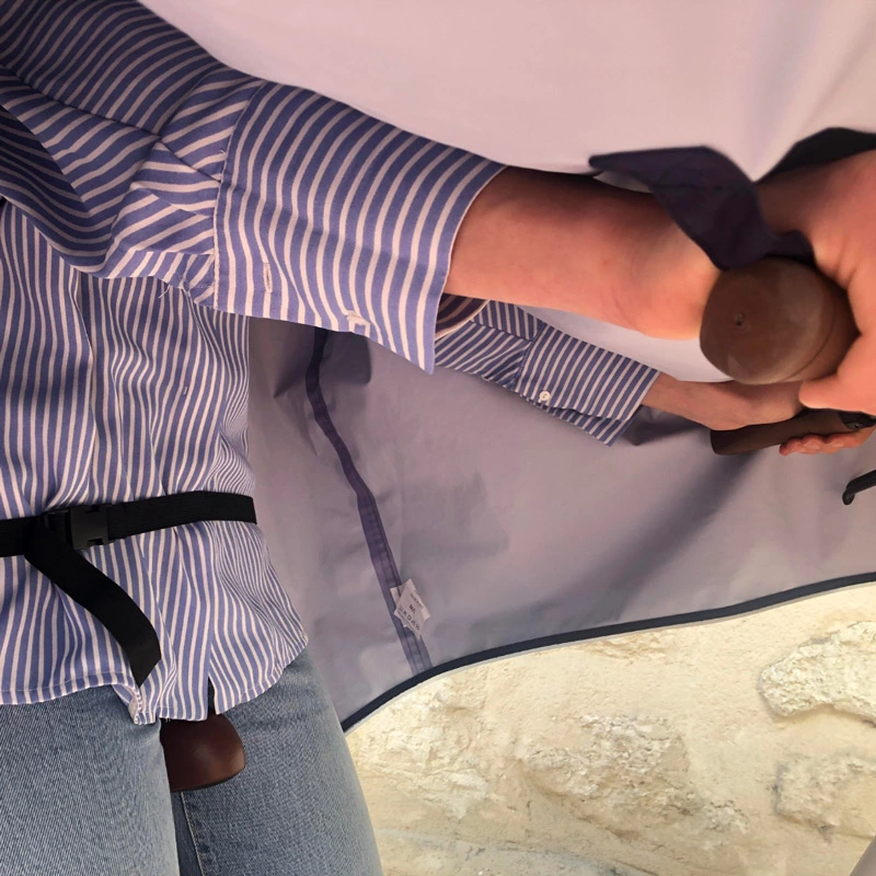 Le Temps Des Grenouilles Cape De Pluie Vélo ADULTE - Tissu à Motif 2 Le Temps Des Grenouilles Cape De Pluie Vélo ADULTE - Tissu à Motif – Image 2