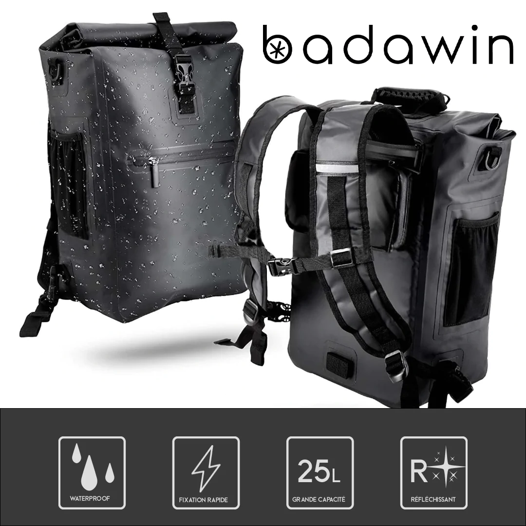 Badawin Sacoche Vélo + Sac à Dos étanche 8 Badawin Sacoche Vélo + Sac à Dos étanche – Image 8