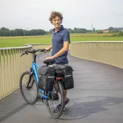 Double Sacoche Porte-bagages MIK New Looxs -Casques vélo Soldes sacoche velo homme cycliste new looxs vigo