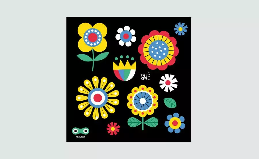 Rainette Autocollants Rétroréfléchissants Petites Fleurs 4 Rainette Autocollants Rétroréfléchissants Petites Fleurs – Image 4