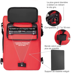 Badawin Sac à Dos Sacoche Vélo Porte Bagage Rouge 9 Badawin Sac à Dos Sacoche Vélo Porte Bagage Rouge -Casques vélo Soldes transformer sac a dos en sacoche velo