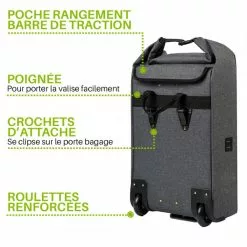 Valise Vélo Porte Bagage Wantalis Trolley 10 Valise Vélo Porte Bagage Wantalis Trolley -Casques vélo Soldes valise velo porte bagages trolley wantalis description